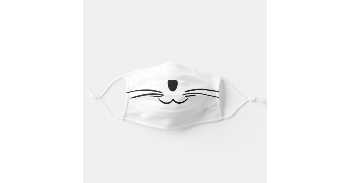 CAT WHISKERS ADULT CLOTH FACE MASK Zazzle