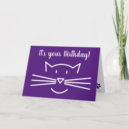 Cat Whiskers Design Greeting Card