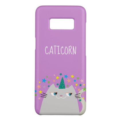 Cat White Unicorn Caticorn Colorful Stars Violet Case-Mate Samsung Galaxy S8 Case