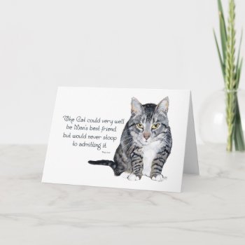 Cat Wisdom - And Friendship Card by MaggieRossCats at Zazzle