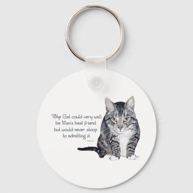 Cat Wisdom - and Friendship Keychain (Front)