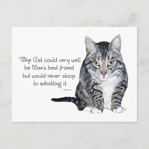 Cat Wisdom _ and Friendship Postcard