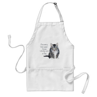 Cat Wisdom - as every Cat owner knows Adult Apron