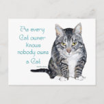 Cat Wisdom - As Every Cat Owner Knows Postcard at Zazzle