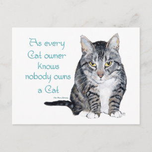Cat Wisdom - as every Cat owner knows Postcard