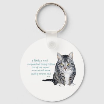 Cat Wisdom - Family Dynamics Keychain by MaggieRossCats at Zazzle
