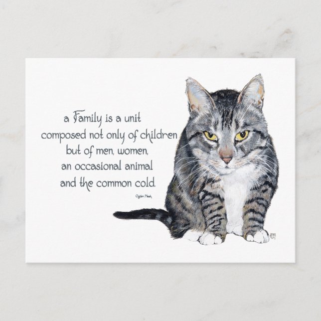 Cat Wisdom - Family Dynamics Postcard (Front)