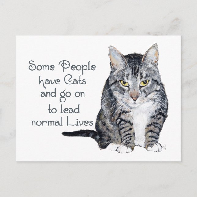 Cat Wisdom - Some people have Cats Postcard (Front)