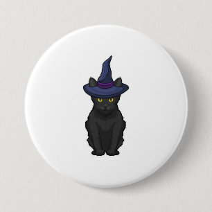Cat Witch Button