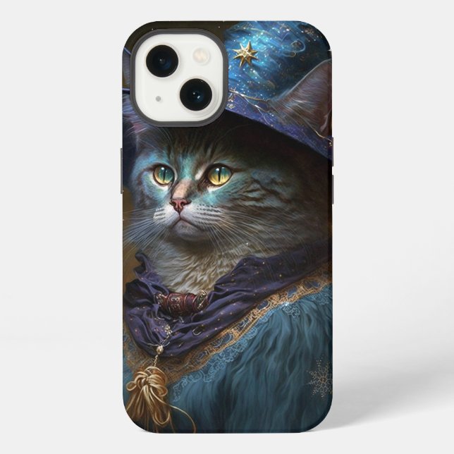 Cat Witch Fantasy Art Iphone Case (Back)