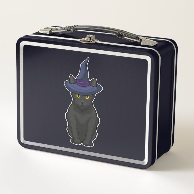 Cat Witch Metal Lunch Box (Front)