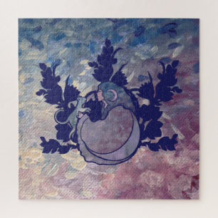 Cat Witch Moon Goddess Wiccan Cat Person Jigsaw Puzzle