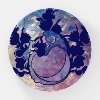 Cat Witch Moon Goddess Wiccan Cat Person Paperweight