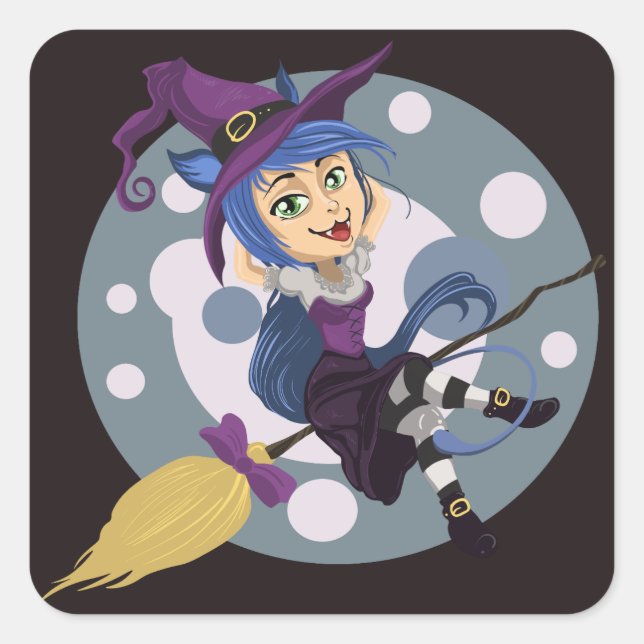 Cat witch stickers (Front)