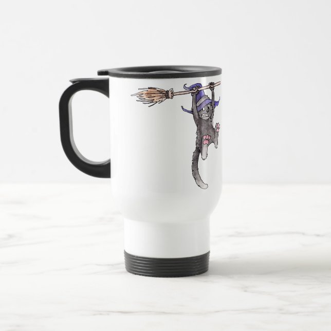Cat Witch Travel Mug (Left)