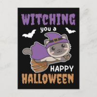 Cat Witch Witches Witching You A Happy Halloween H