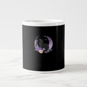 Cat Witchy Moon Flowers Pastel Goth Goblincore Giant Coffee Mug