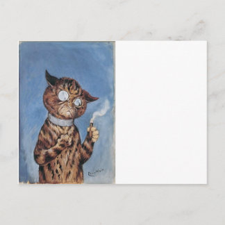 Cat With A Cigar Postcard