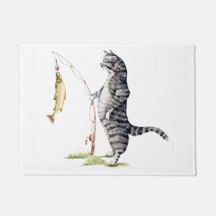 Cat with a Fish Doormat