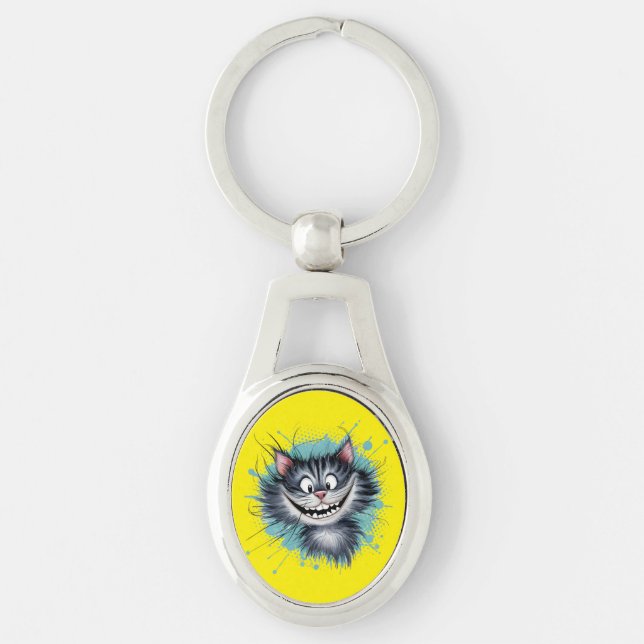 Cat with a smile. keychain (Front)