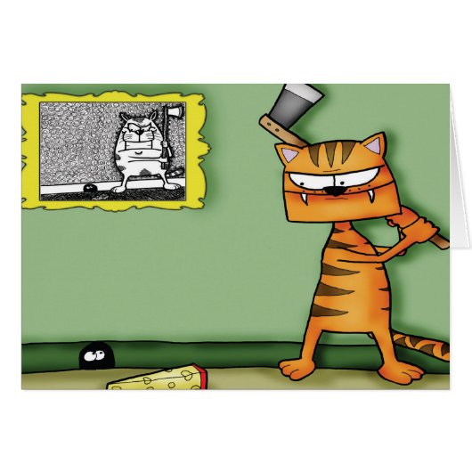 Cat with an Axe Cards (Front Horizontal)