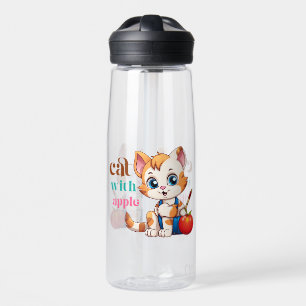 Cat With Apple-85242 Water Bottle