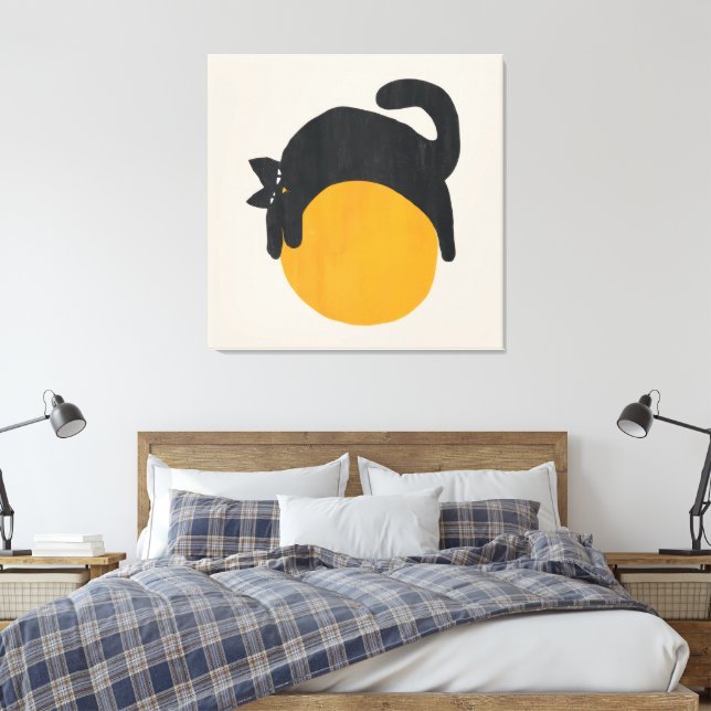 Cat with ball Canvas Print (Insitu(Bedroom))