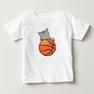 Cat with Basketball Baby T-Shirt