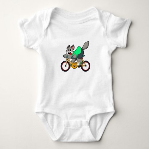 Cat with Bicycle Baby Bodysuit