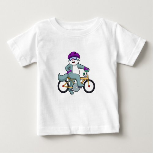 Cat with Bicycle Baby T_Shirt