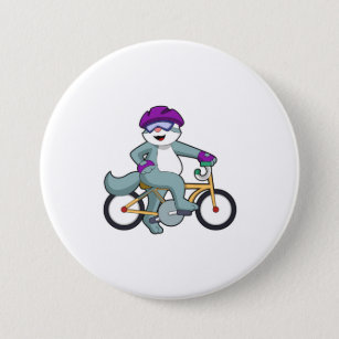 Cat with Bicycle Button