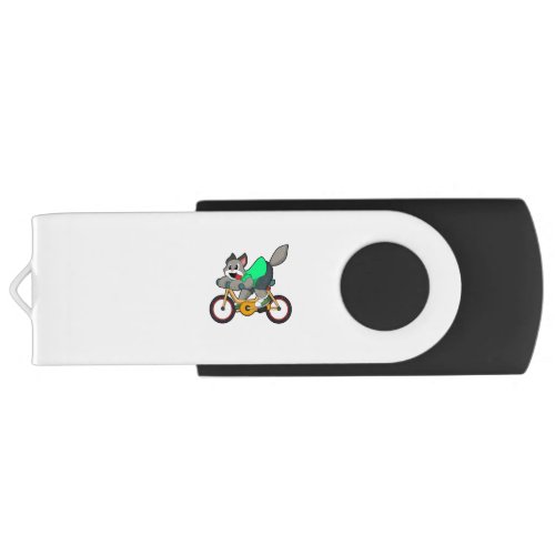 Cat with Bicycle Flash Drive
