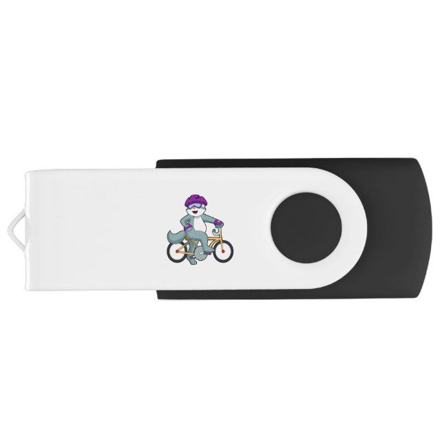 Cat with Bicycle Flash Drive (Back)
