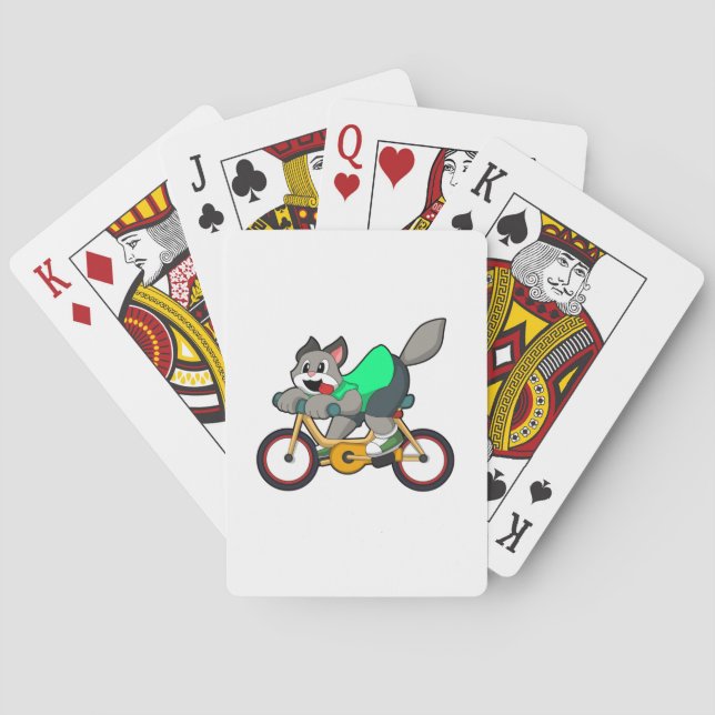 Cat with Bicycle Poker Cards (Back)