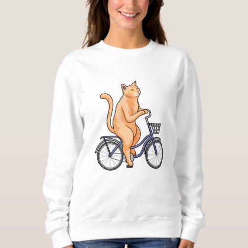 Cat with Bicycle Sweatshirt