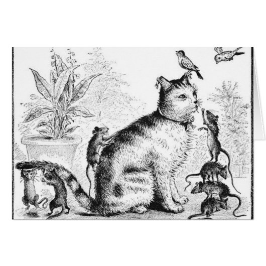 Cat with Birds and Rats (Front Horizontal)