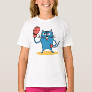 Cat with Boxing Gloves T-Shirt