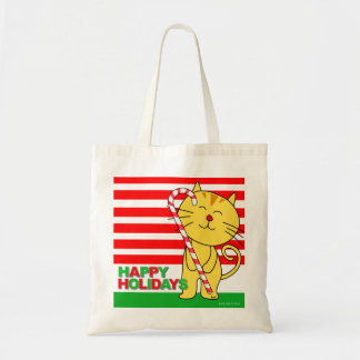 Cat With Candy Cane Holidays Bag 1