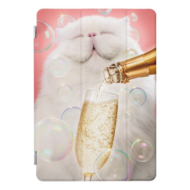 Cat With Champagne iPad Pro Cover (Front)