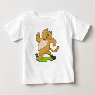 Cat with Choker at Running Baby T-Shirt
