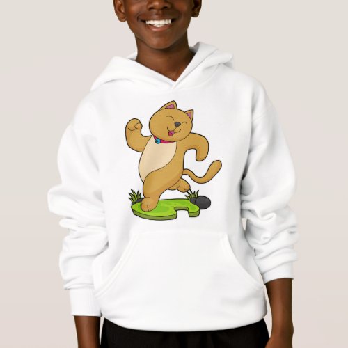 Cat with Choker at Running Hoodie