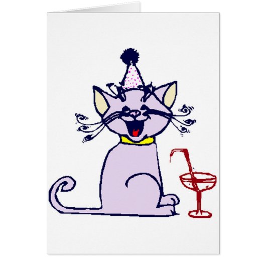 Cat with Cocktail Cards (Front)
