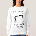Cat With Coffee Mug Sweatshirt