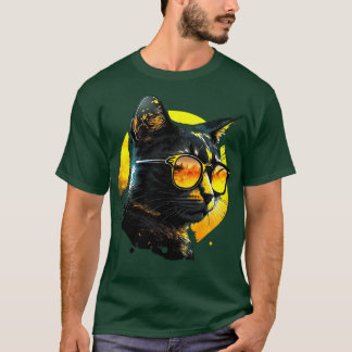 cat With cool Glasses For all cat lovers T-Shirt