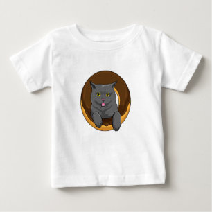 Cat with Donut Baby T-Shirt
