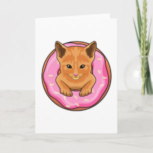 Cat with Donut Card