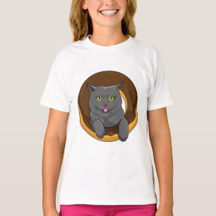Cat with Donut T-Shirt