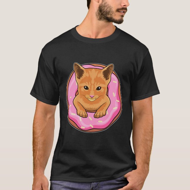 Cat with Donut T-Shirt (Front)