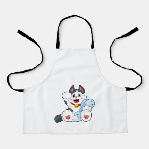 Cat with Fish Apron