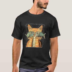 Cat with Fish Eyes  Funny Cat T-Shirt